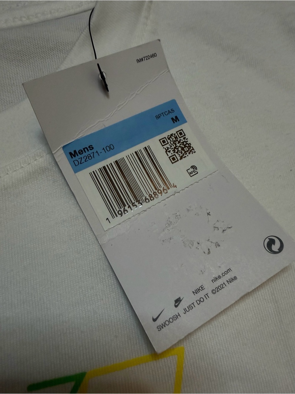 Men's Nike Futura Club Multi Logo Sportswear T-Shirt White DZ2871-100 - Picture 3 of 8